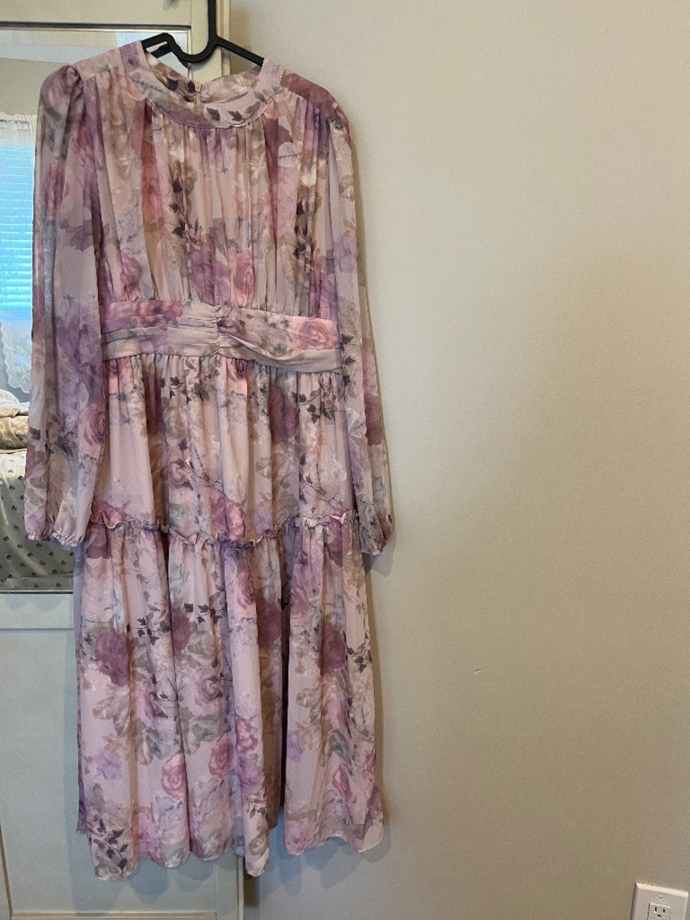 Watercolor Floral Long Sleeve Dress